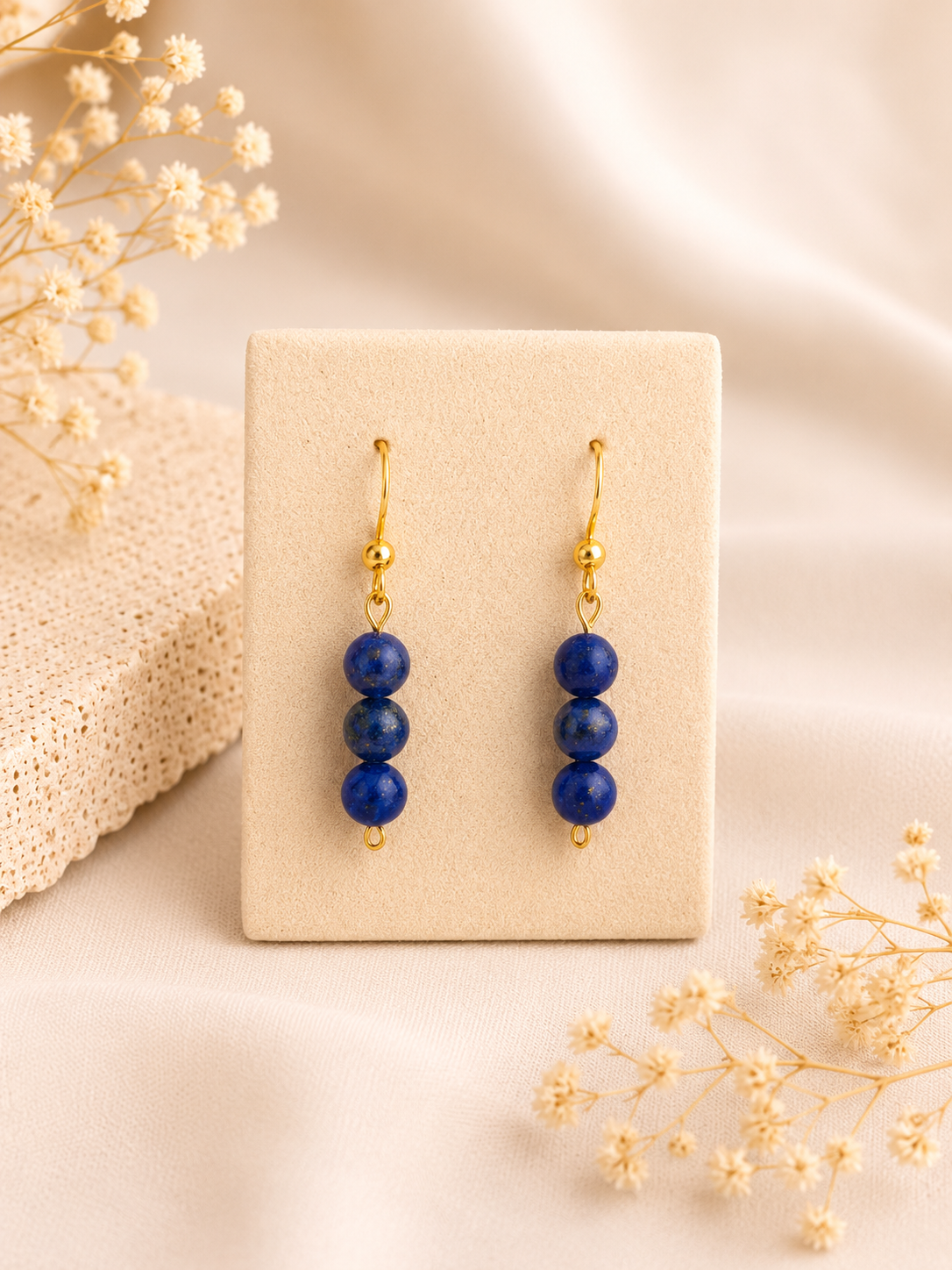 Trinity Lapis Lazuli Earrings