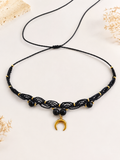 Black Tourmaline Moon Choker