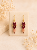 Aura Earrings - Sunstone - Burgundy