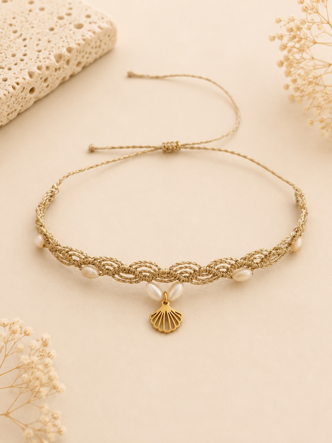Mother of Pearl Seashell Choker