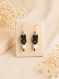 Aura Earring - Mother of Pearl - Black&Gold